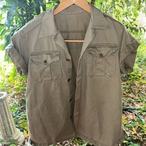 Small Custom Vintage Military/Worker Button Up Shirt